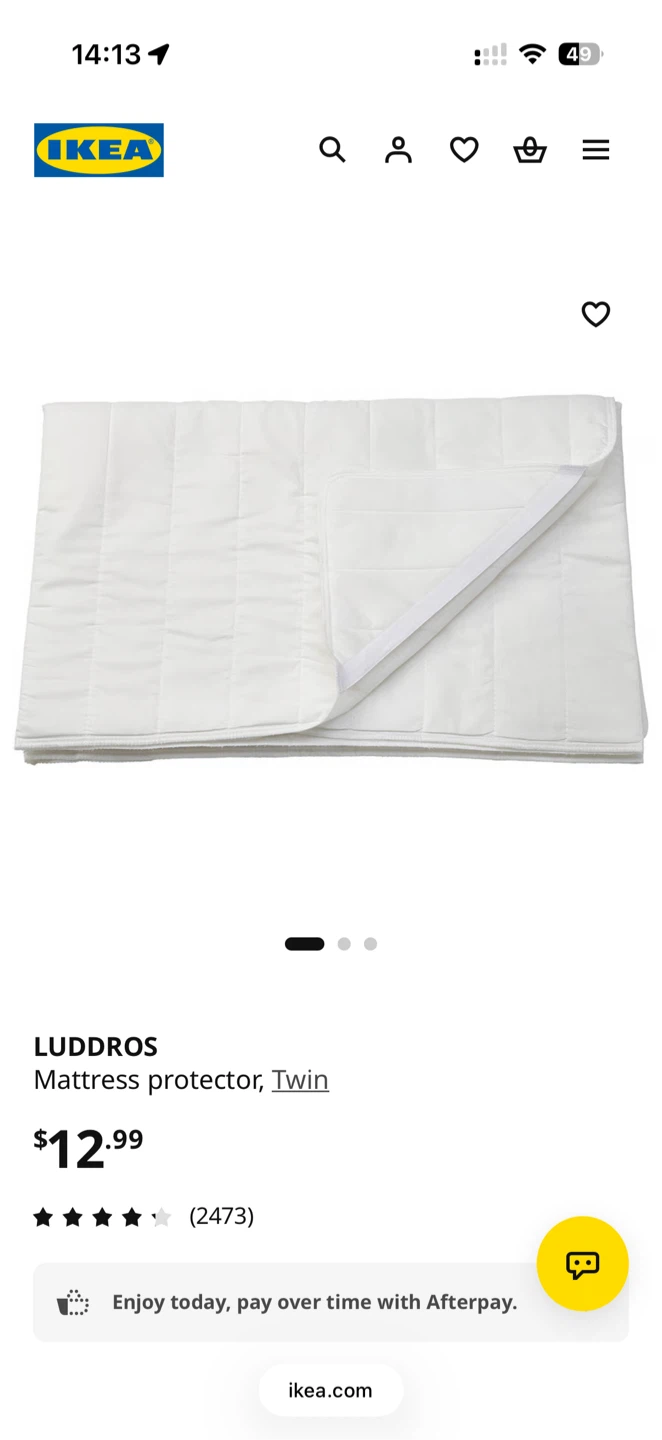 IKEA LUDDROS Mattress Protector - Twin