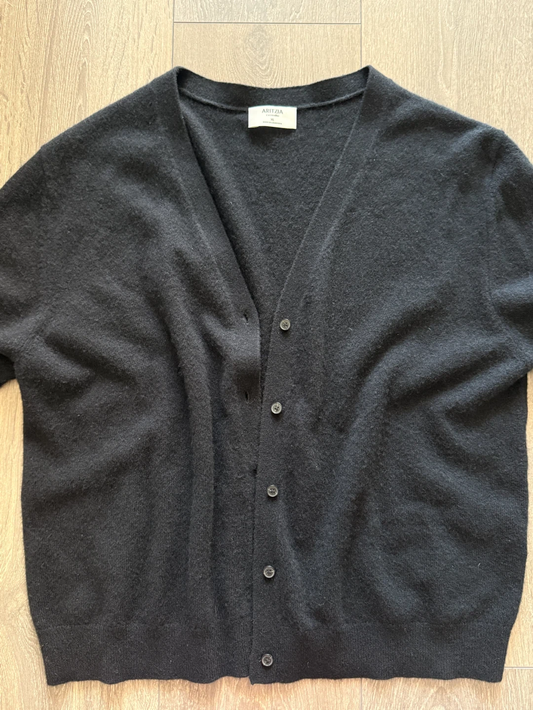 Aritzia Black Cashmere Cardigan XL - photo 3
