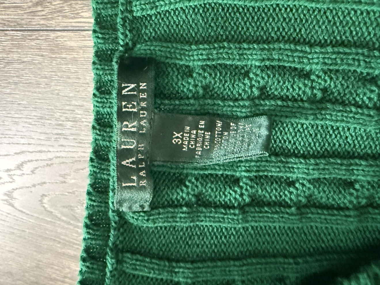 Lauren Ralph Lauren Green and White V-Neck Sweater - photo 2