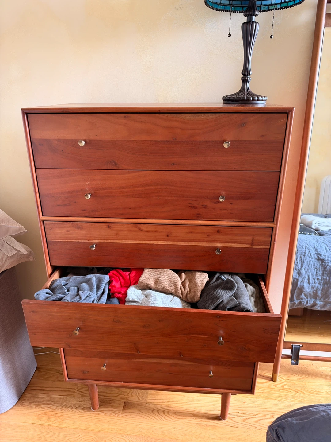 Mid-Century Modern Wooden Six-Drawer Dresser - photo 2