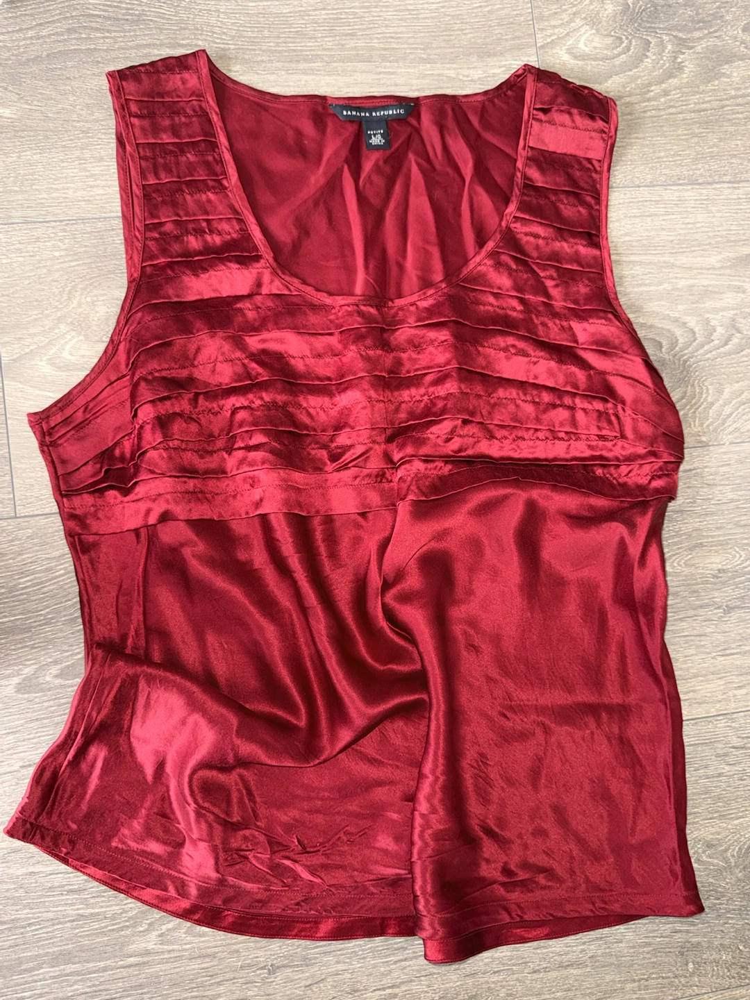 Banana Republic Red Silk Tank Top