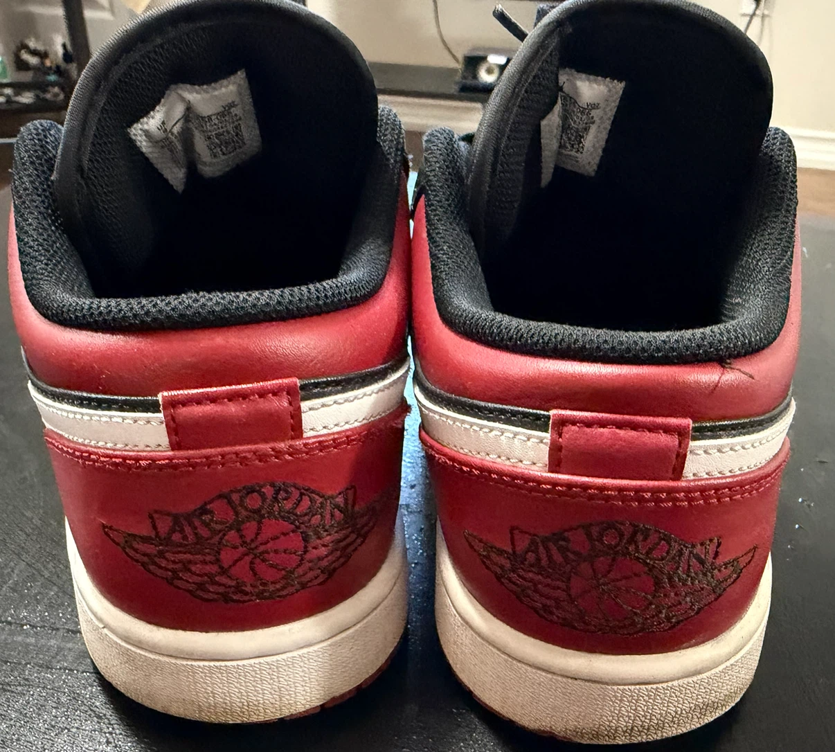 Nike Air Jordan 1 Low Black and Red - photo 2
