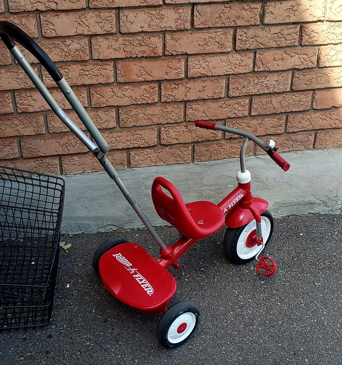Radio Flyer Red Tricycle with Push Handle
