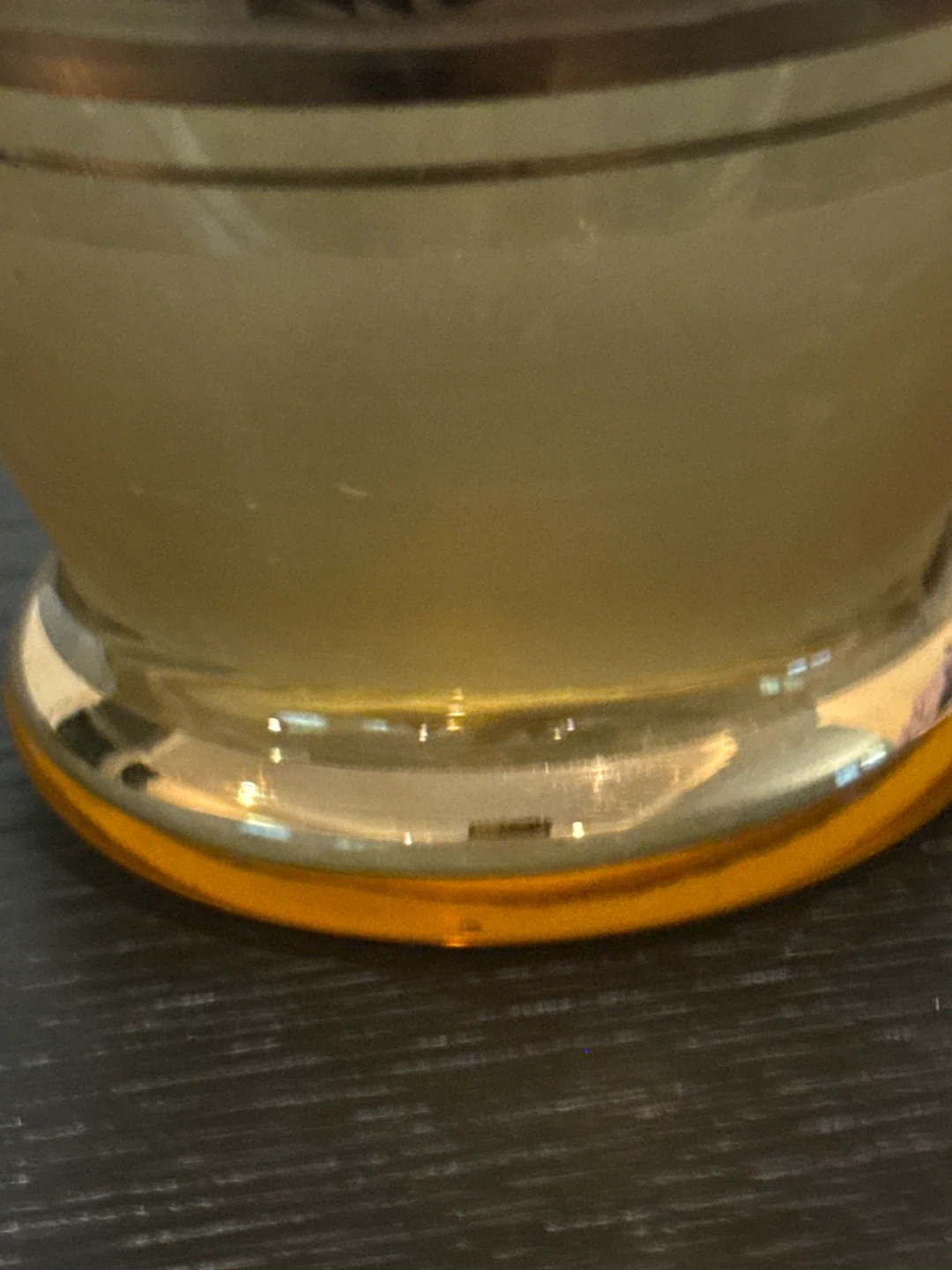 Vintage Amber Glass Decanter with Gold Detailing - photo 3