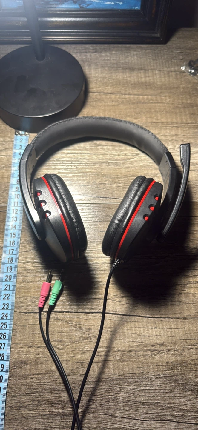 Black and Red Wired Gaming Headset