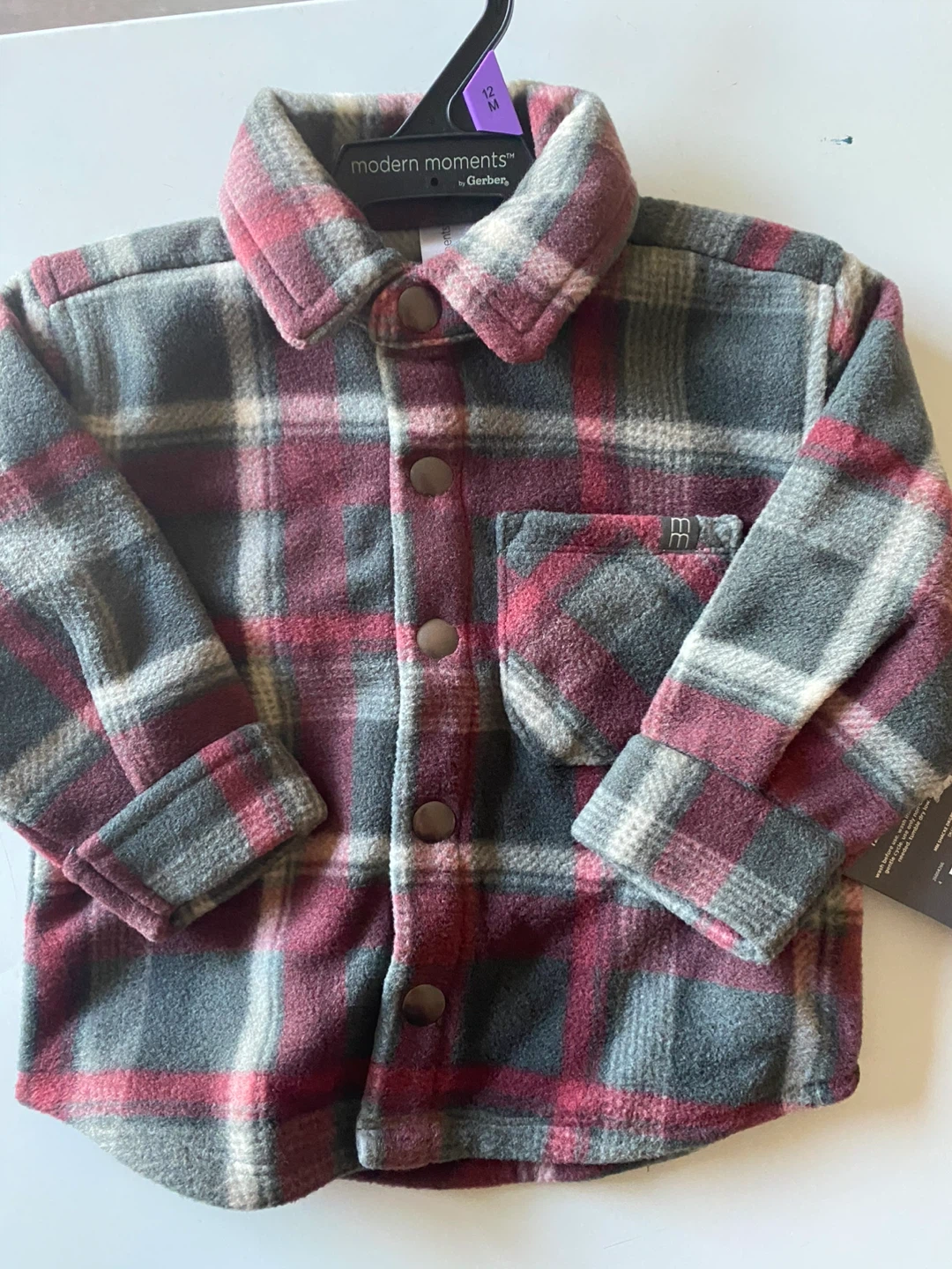 Modern Moments by Gerber Plaid Shirt - 12 Months