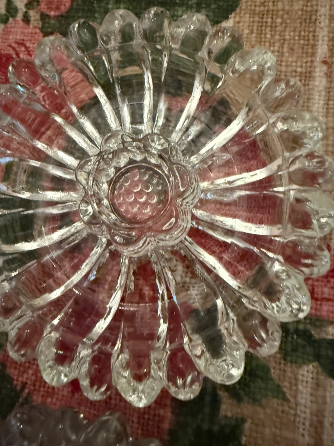 Set of 2 Vintage Clear Glass Candle Holders - photo 3