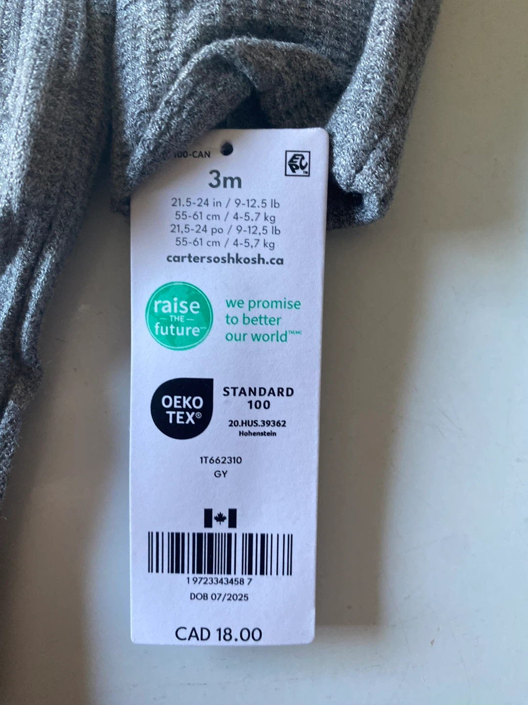 Carter's PurelySoft Baby Sleepsuit - 3m - photo 2