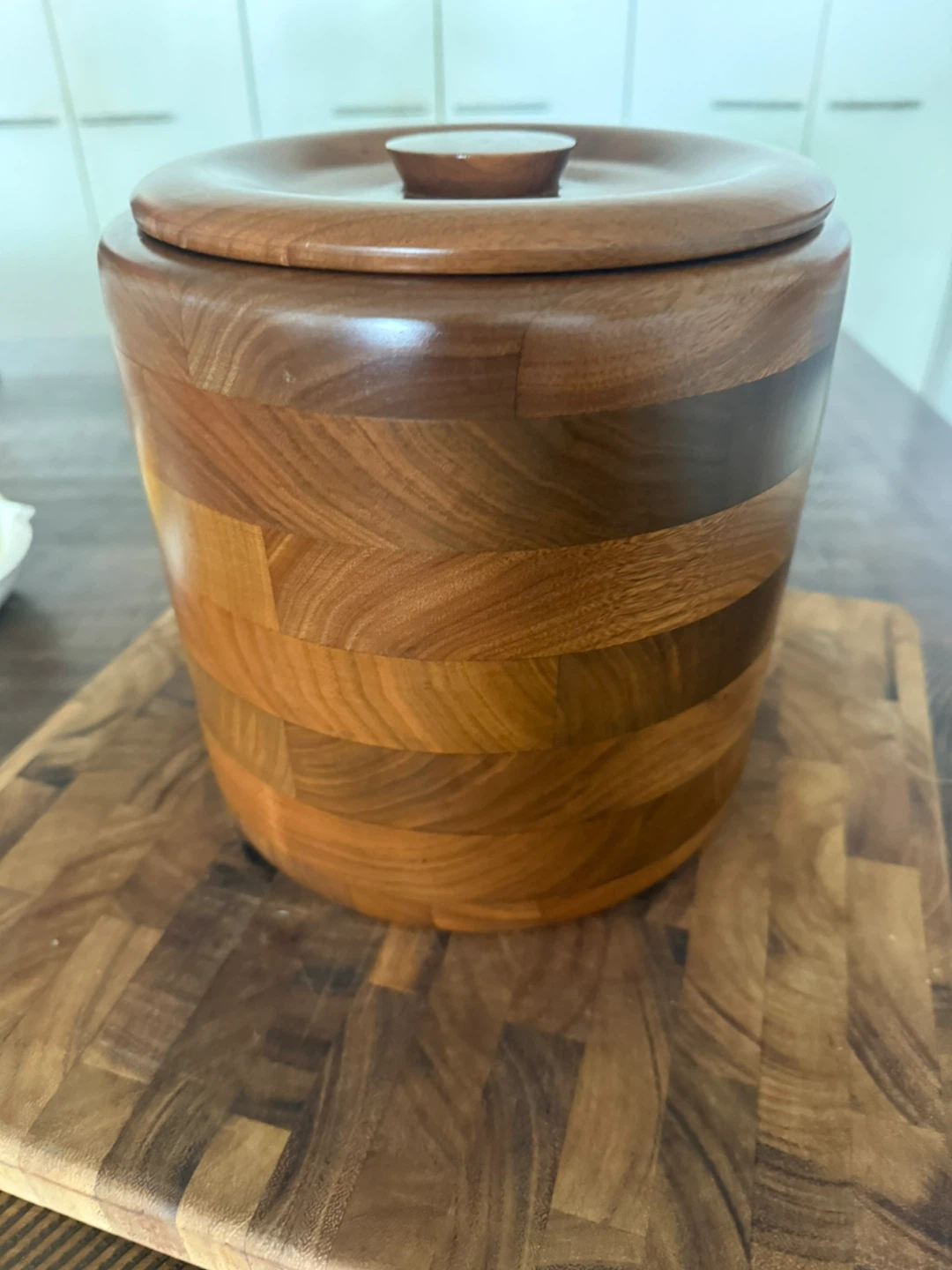 Vintage Kustom Kraft Solid Black Walnut Ice Bucket - photo 2