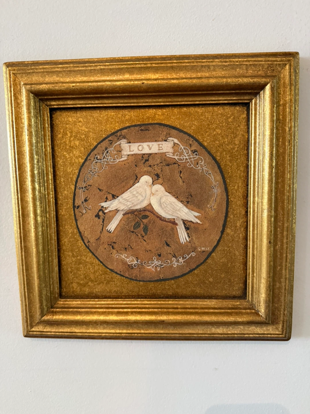 Set of Two Vintage Dove Wall Art Prints - photo 2