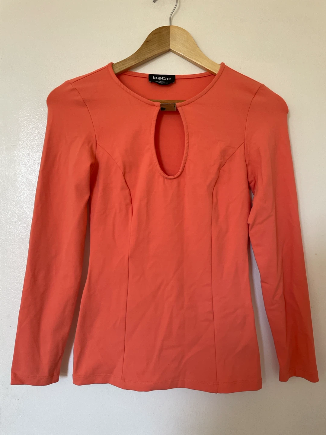 bebe Coral Long Sleeve Top