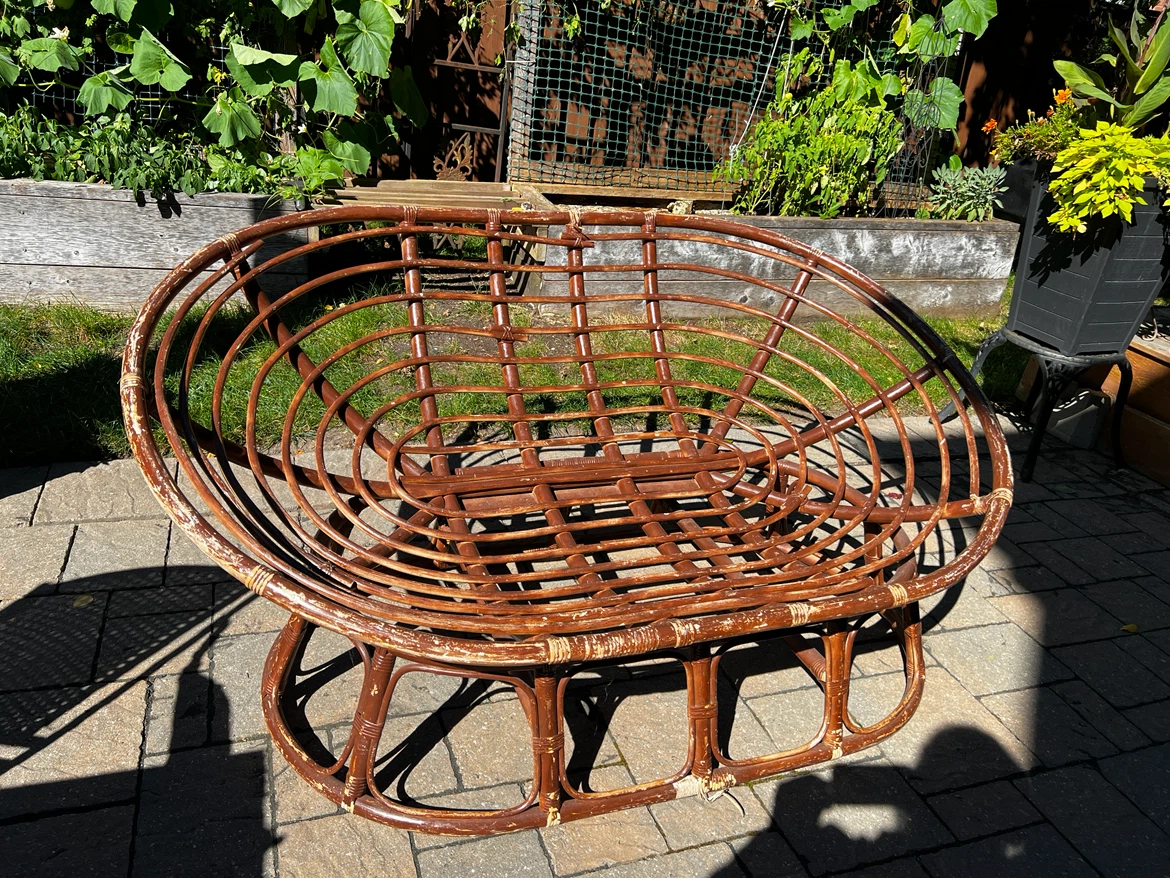 Vintage Rattan/Wicker Loveseat