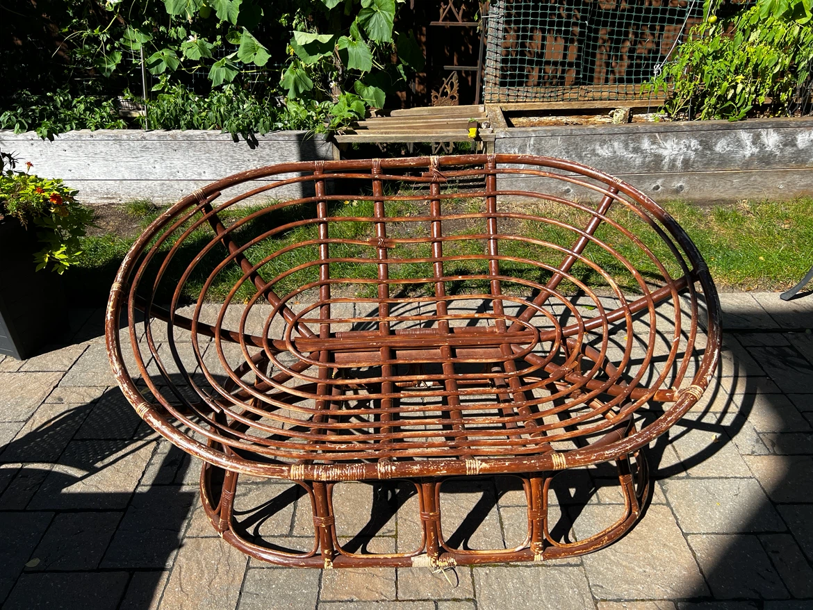 Vintage Rattan/Wicker Loveseat - photo 3