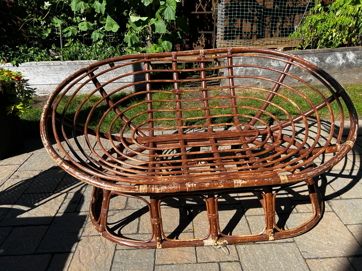 Vintage Rattan/Wicker Loveseat - photo 4