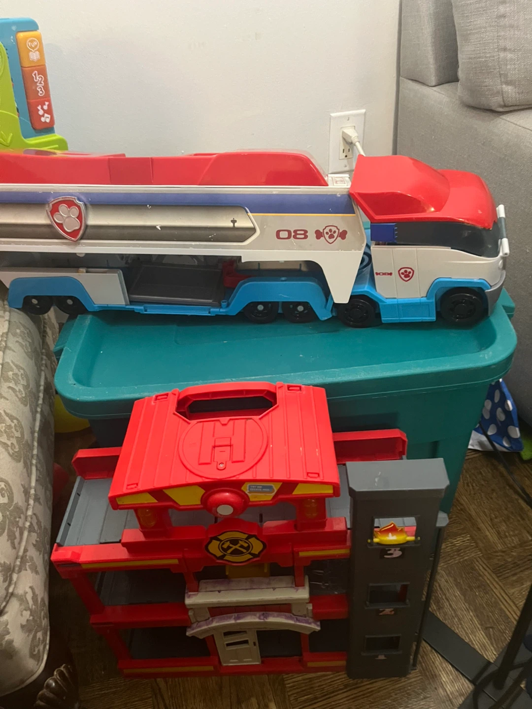 Assorted Kids Toy Bin with Paw Patrol and Tonka