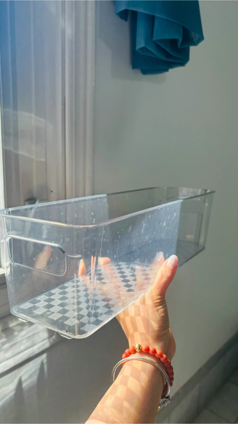Clear Plastic Fridge Storage Bin