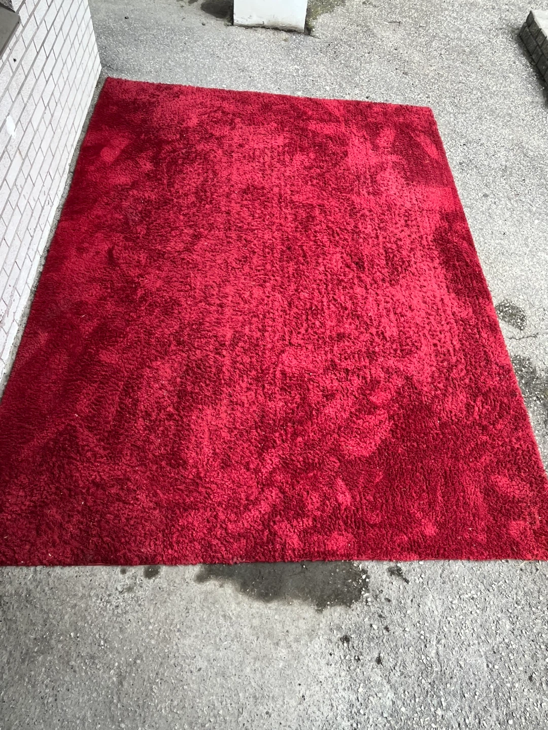 Large Red Shag Area Rug