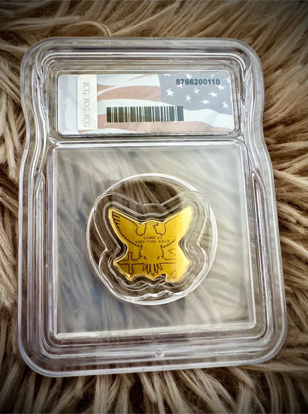 2026 ICG MS70 Navy 1/1000 oz Gold Round - photo 2
