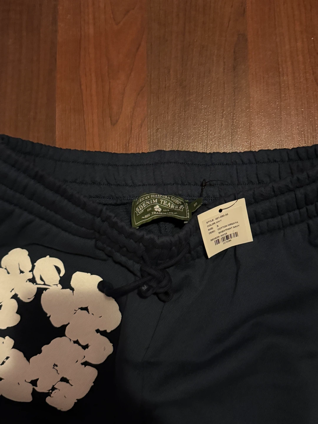 Denim Tears Cotton Wreath Navy Blue Tracksuit 100% authentic - photo 5