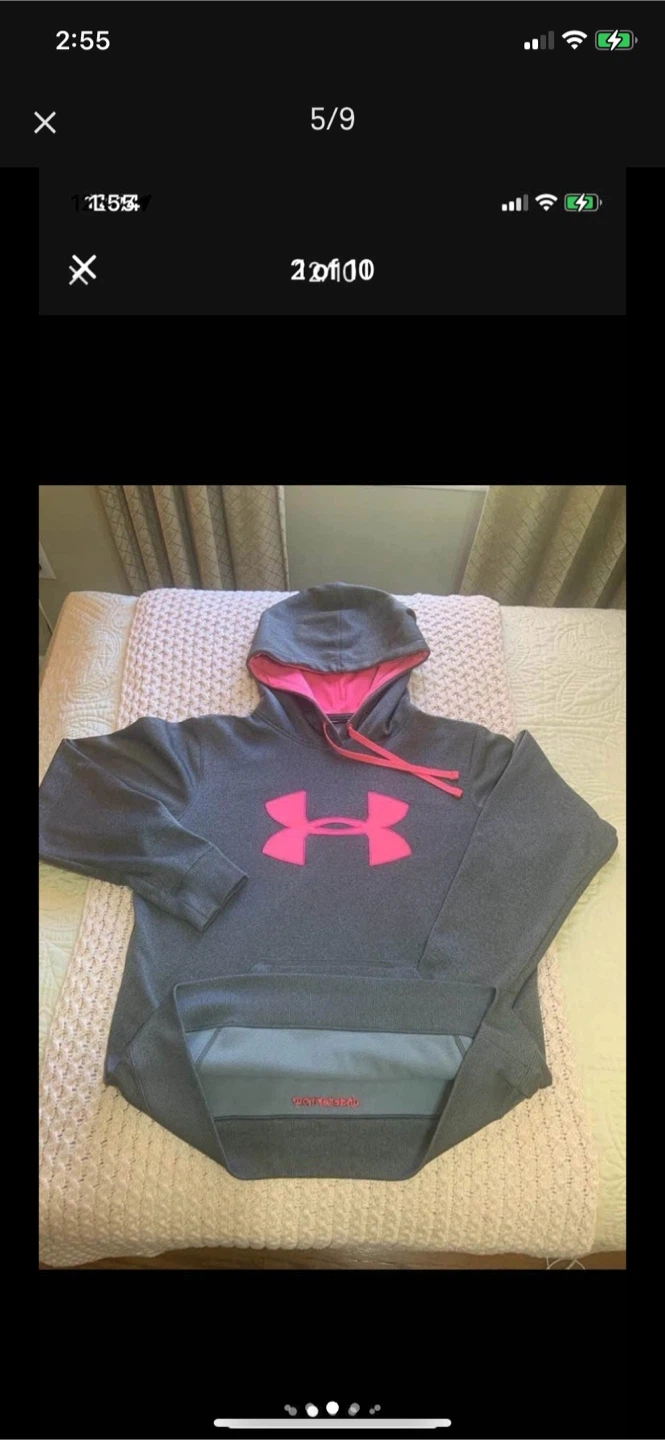 Under Armour Hoodie - Grey and Pink - Large - photo 5