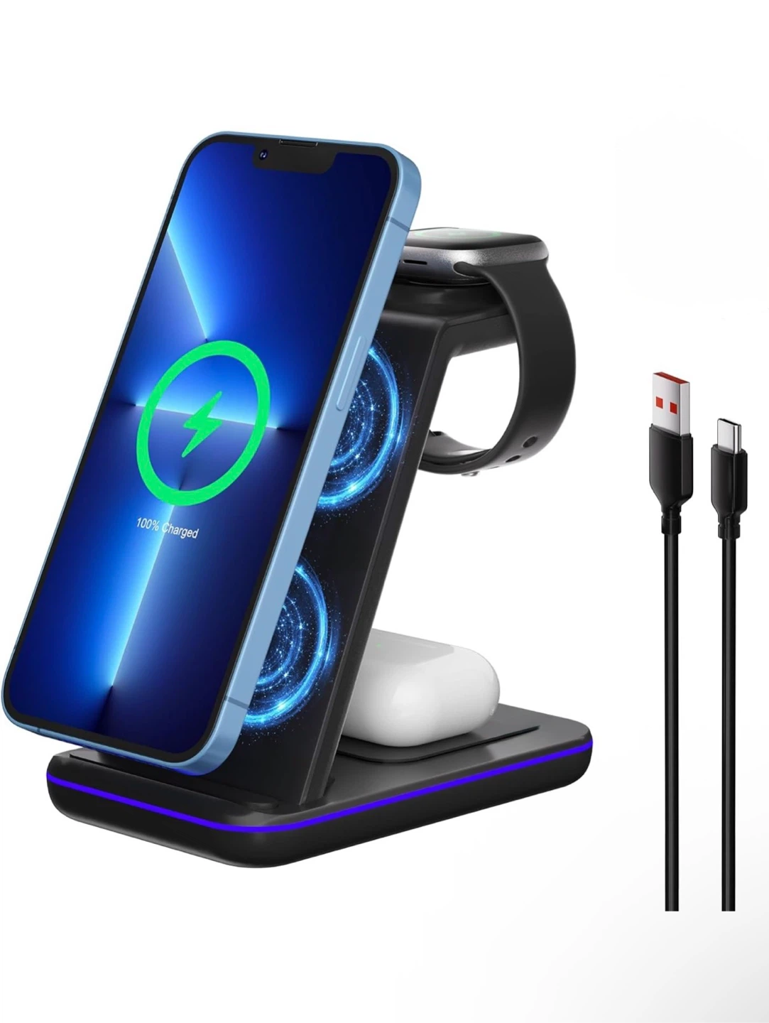 3-in-1 Foldable Wireless Charging Station