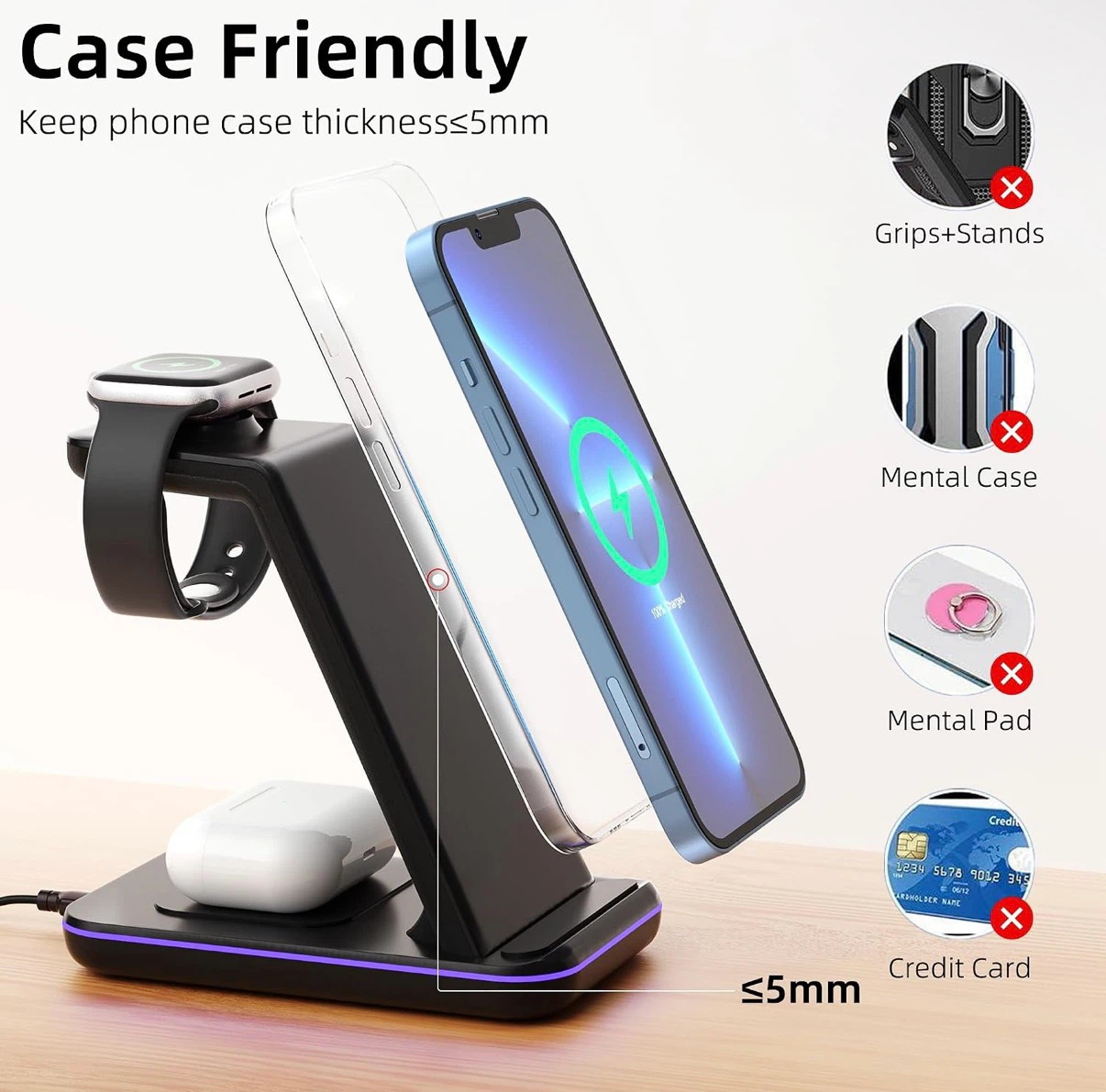 3-in-1 Foldable Wireless Charging Station - photo 2