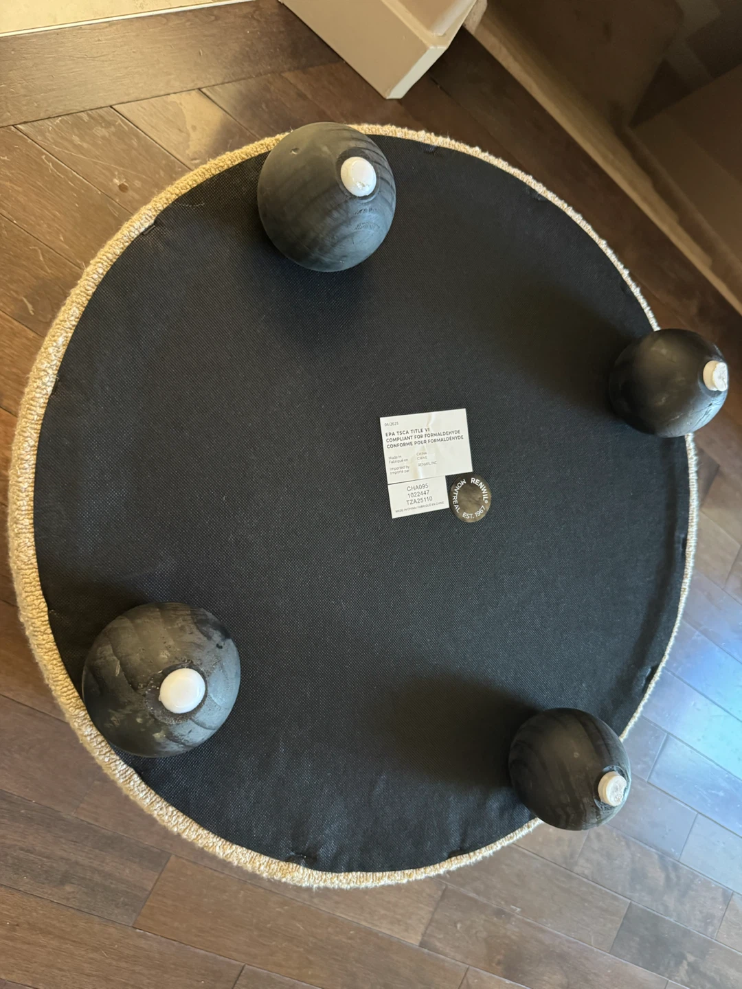Renwil Round Boucle Ottoman - photo 4