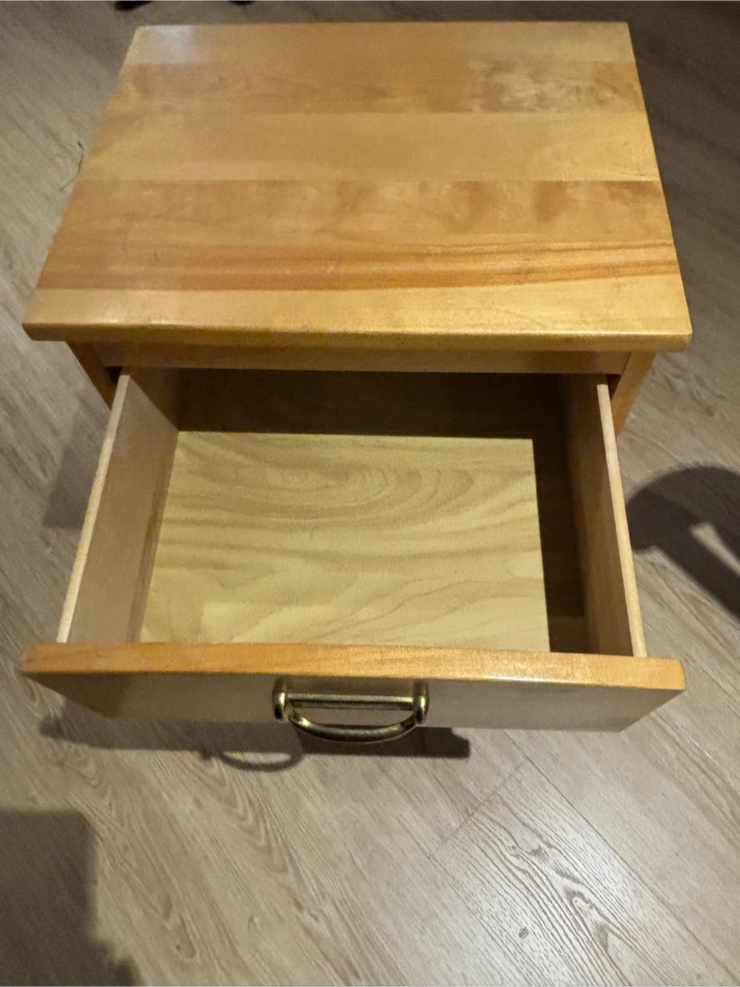 Solid wood nightstand - Like New - photo 3