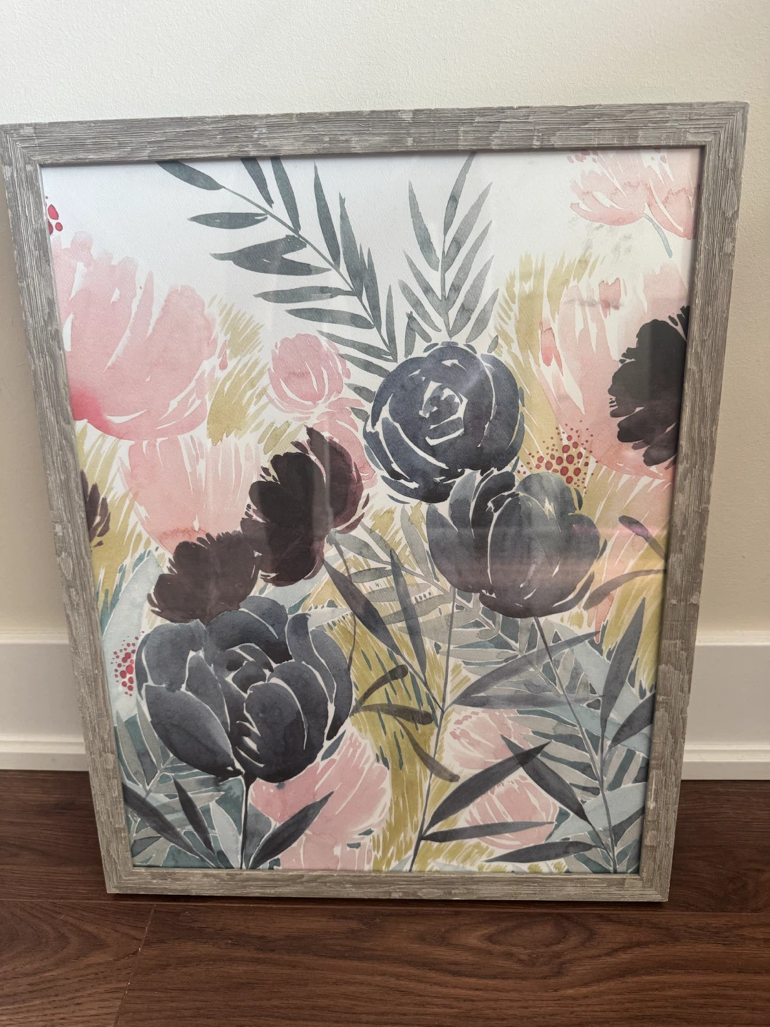 Beautiful Floral Framed Artwork – 15” × 19”
