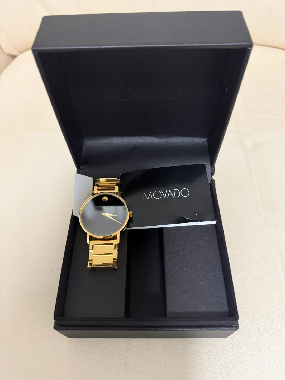 Movado Museum Classic Gold Tone Watch