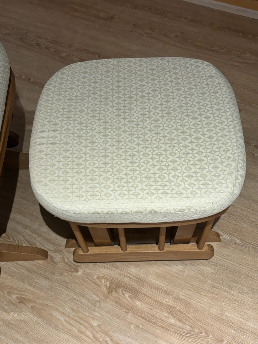 Wooden Glider Rocking Chair with Ottoman - photo 3