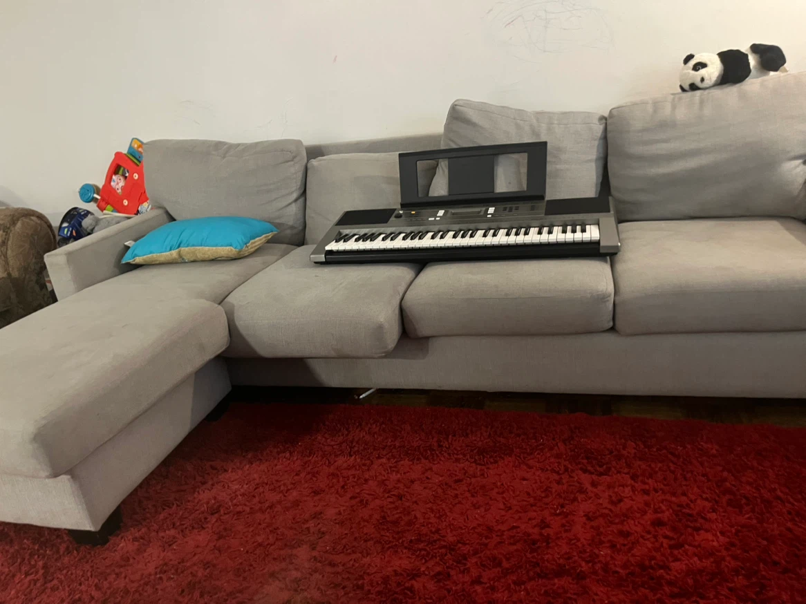 A Complete Set: Grey Sectional Sofa, 3-Seat, 2 Single-Seat Sofas - photo 5