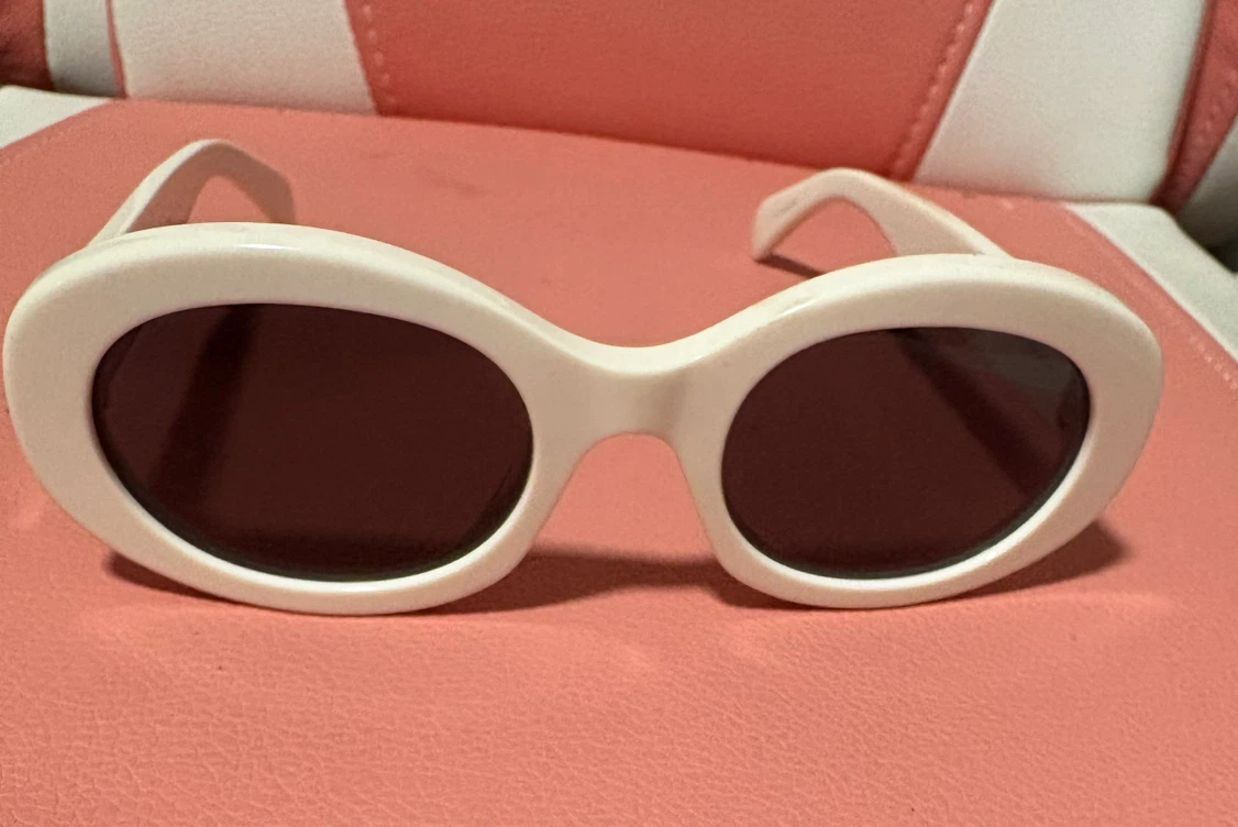 Brand new authentic Celine Triomphe Oval Sunglasses cream color