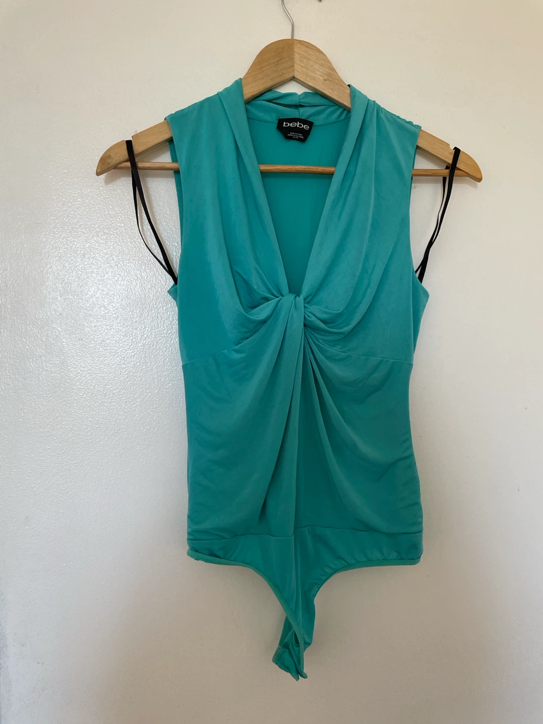 bebe Turquoise Sleeveless Bodysuit XS