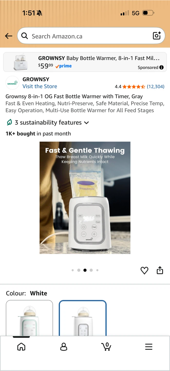 Grownsy 8-in-1 Baby Bottle Warmer - photo 2