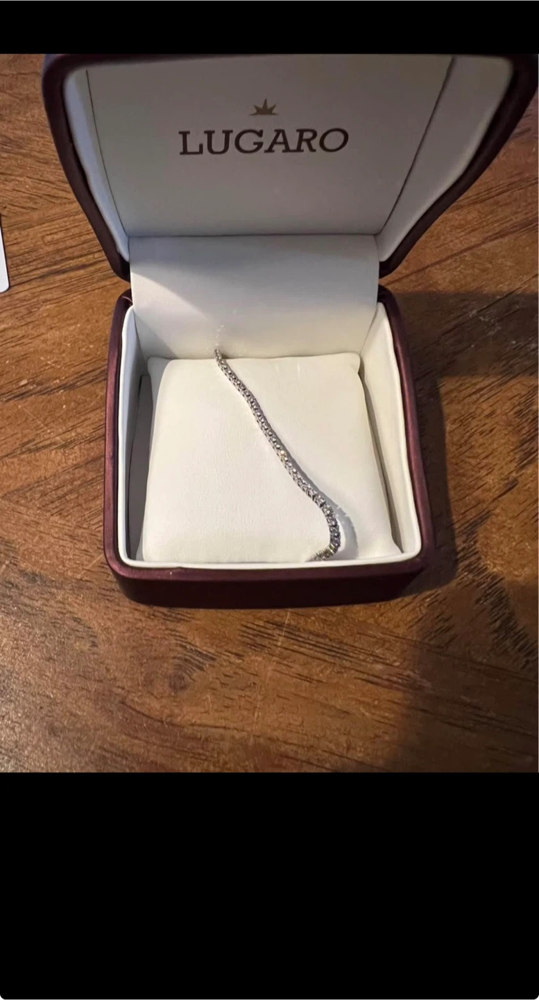 Lugaro 10k White Gold Diamond Tennis Bracelet - photo 4