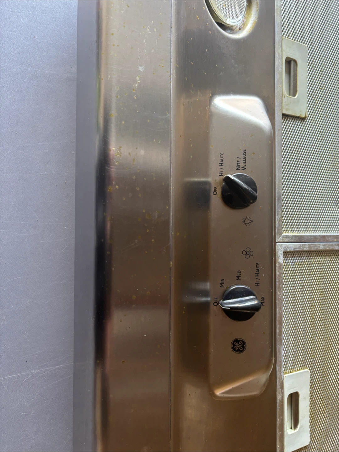 GE Stainless Steel Range Hood