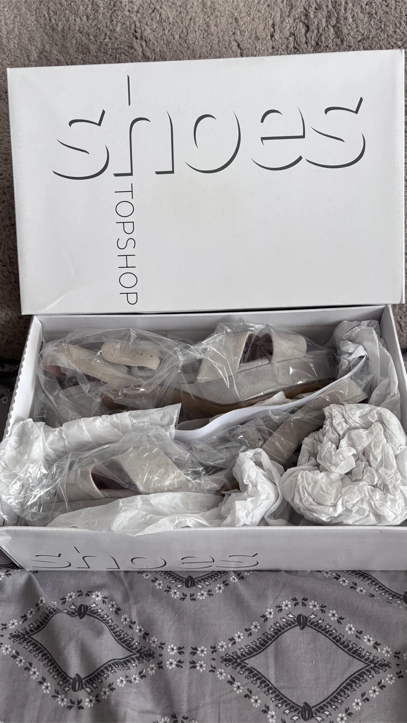 Topshop Lulu Grey Sandals - Size 9.5 - photo 2