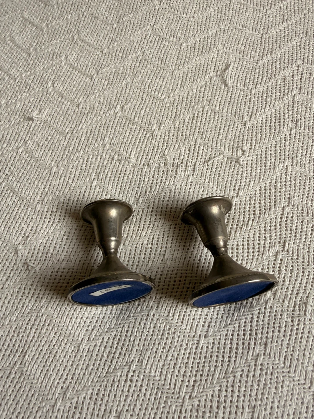 Set of Two Silver Plated Candlestick Holders - photo 2