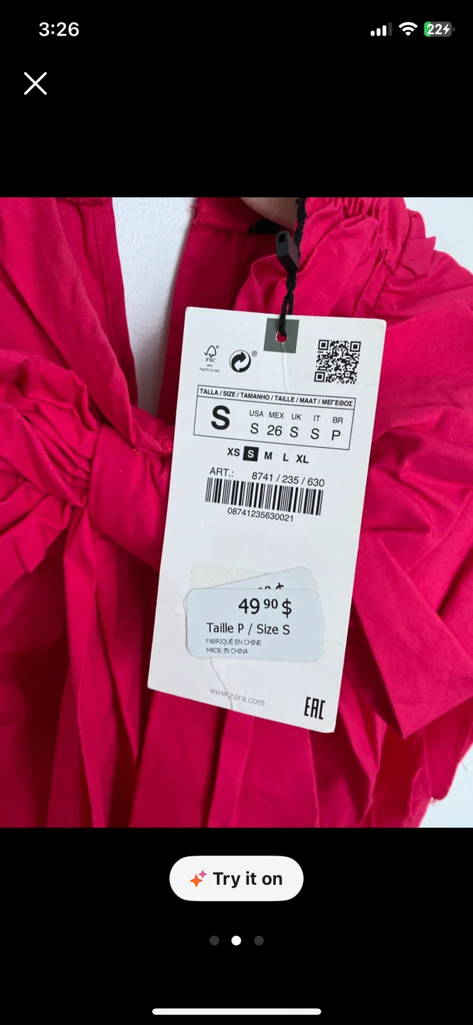NEW Zara Fuchsia Blouse - size S - photo 2