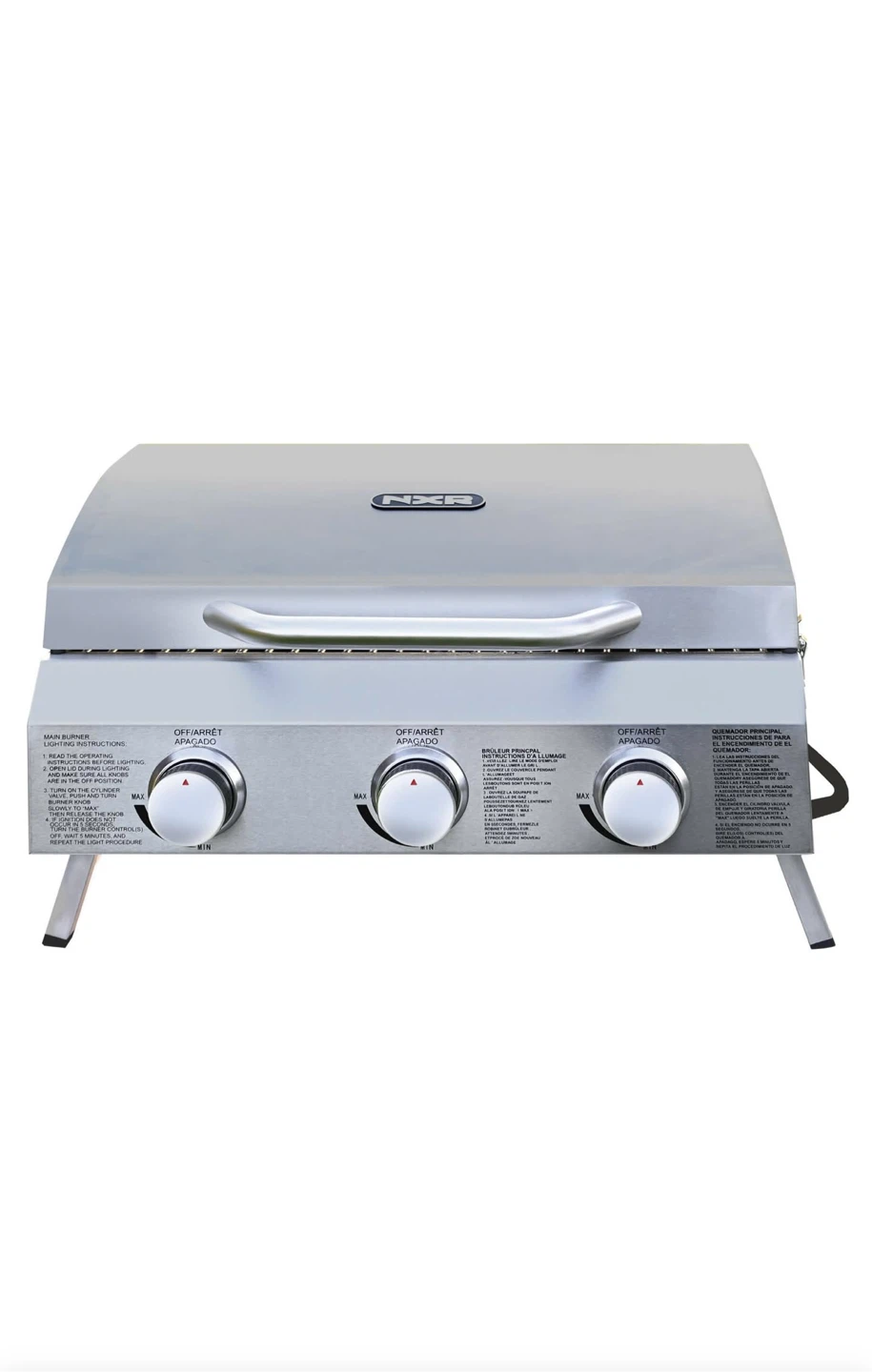 NXR 3-Burner Stainless Steel Portable Propane Grill - photo 3