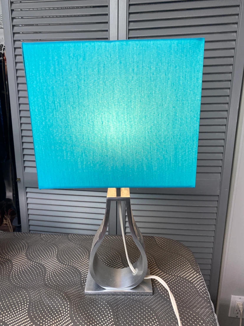 Set of 2 - Modern Table Lamp with Teal Shade