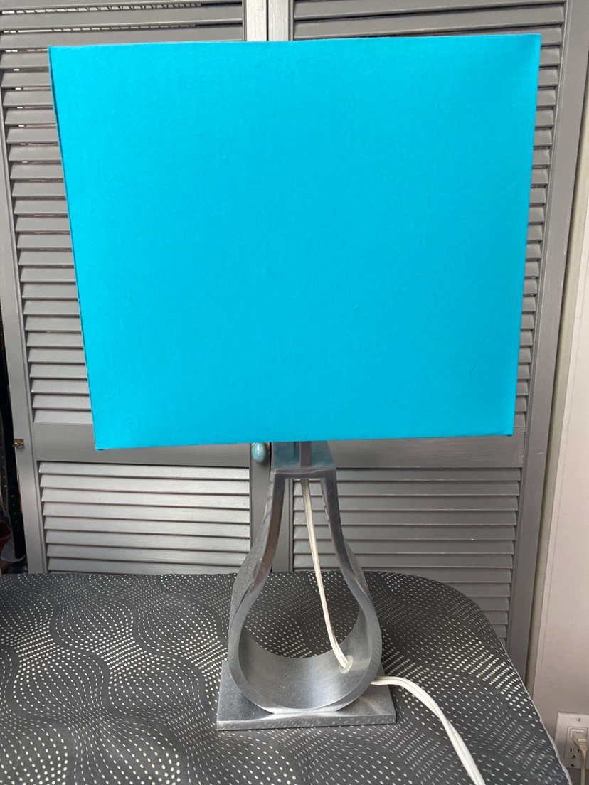 Set of 2 - Modern Table Lamp with Teal Shade - photo 3