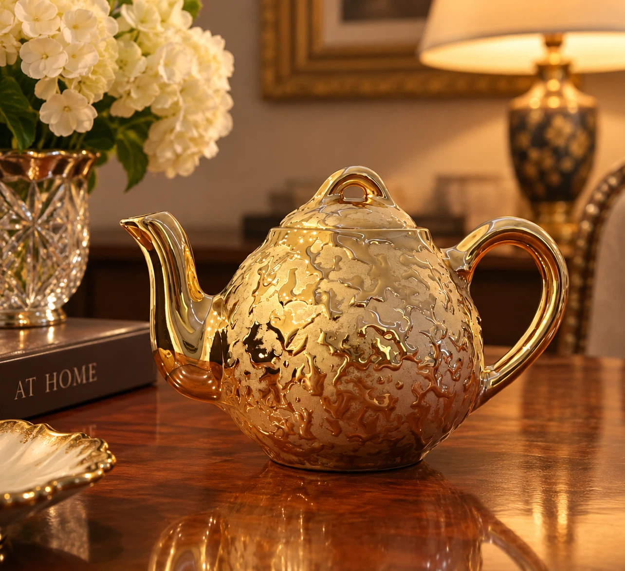 Hall’s Rose Distinguished China 22K Gold Teapot – Leechburg, PA