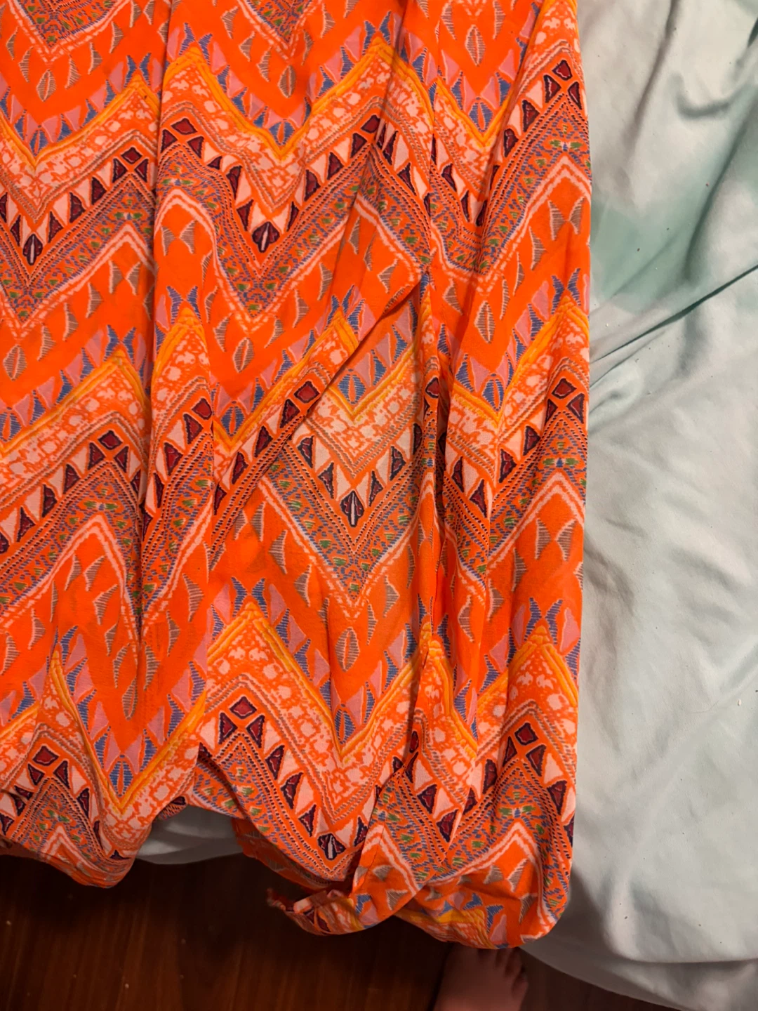 Ardene Orange Chevron Maxi Dress - photo 2