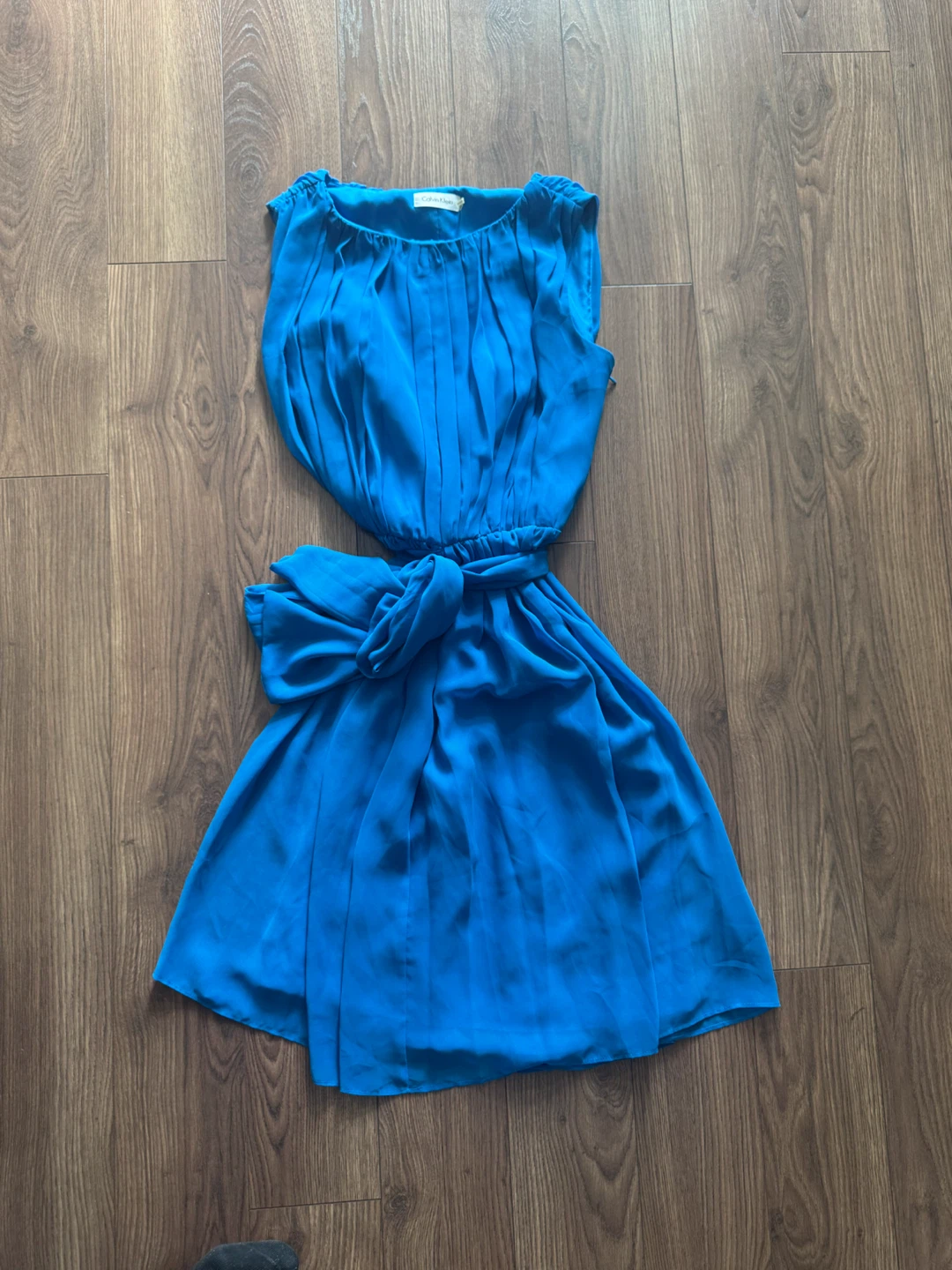 💙 Calvin Klein Electric Blue Dress – XS | Flattering & Feminine