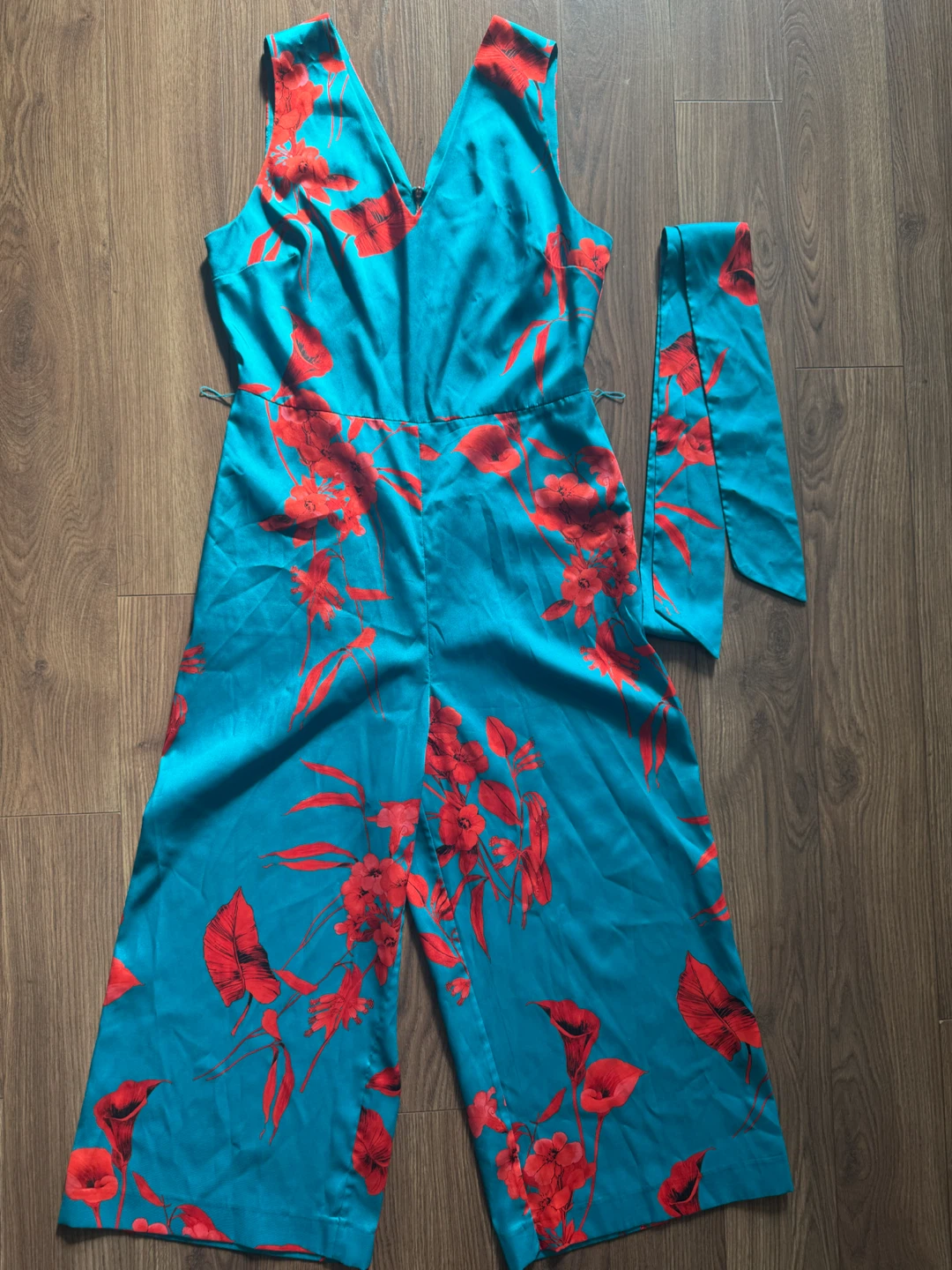 ❤️💙 Gorgeous Ted Baker London Blue & Red Jumpsuit – Size 3