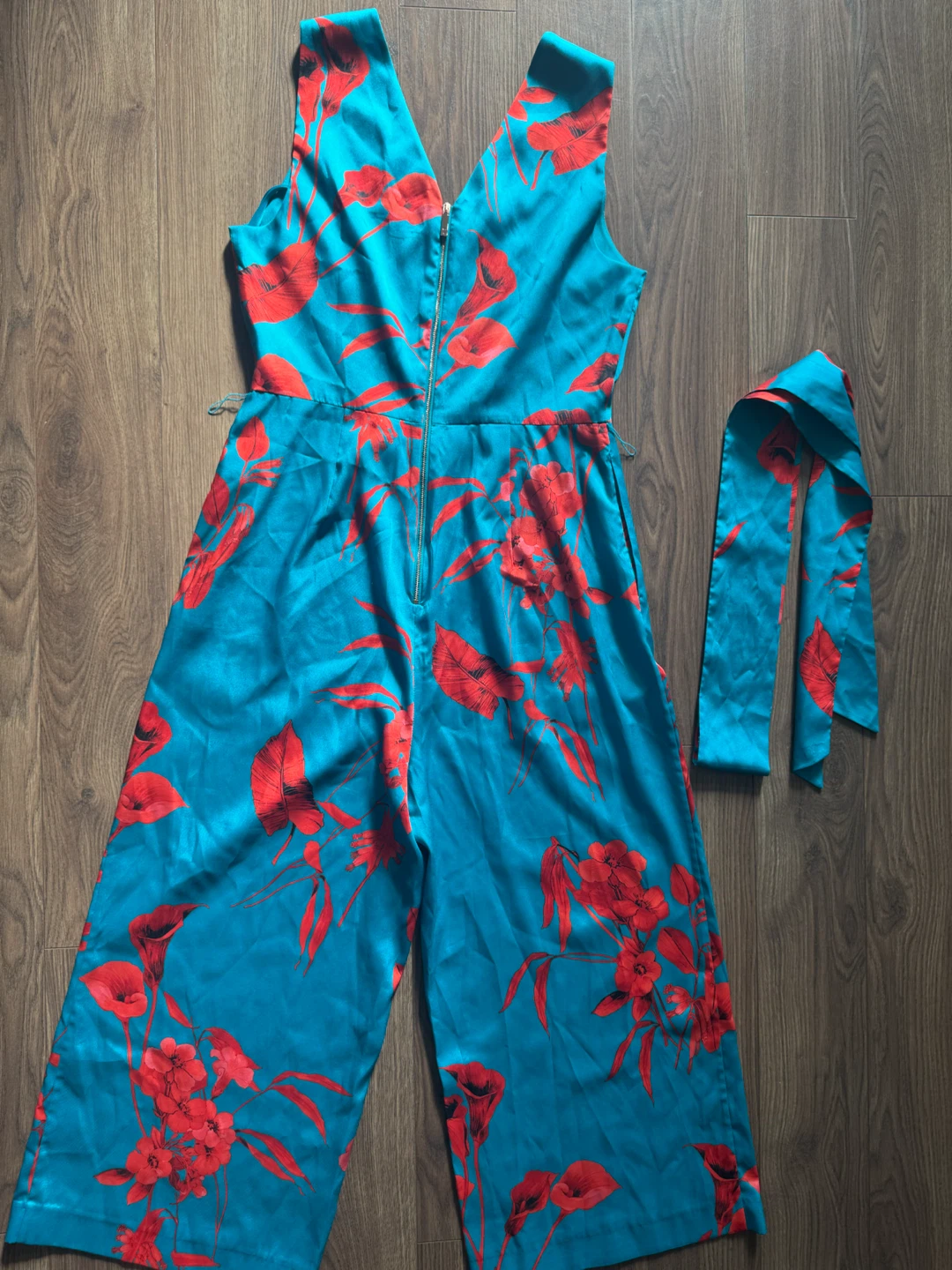 ❤️💙 Gorgeous Ted Baker London Blue & Red Jumpsuit – Size 3 - photo 2