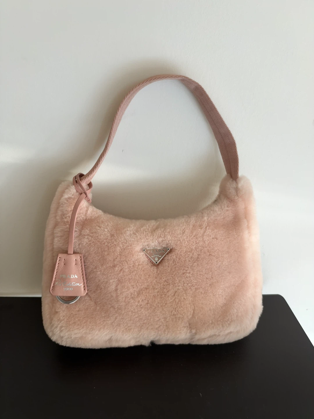 Prada Re-Edition 2000 Shearling Mini Bag