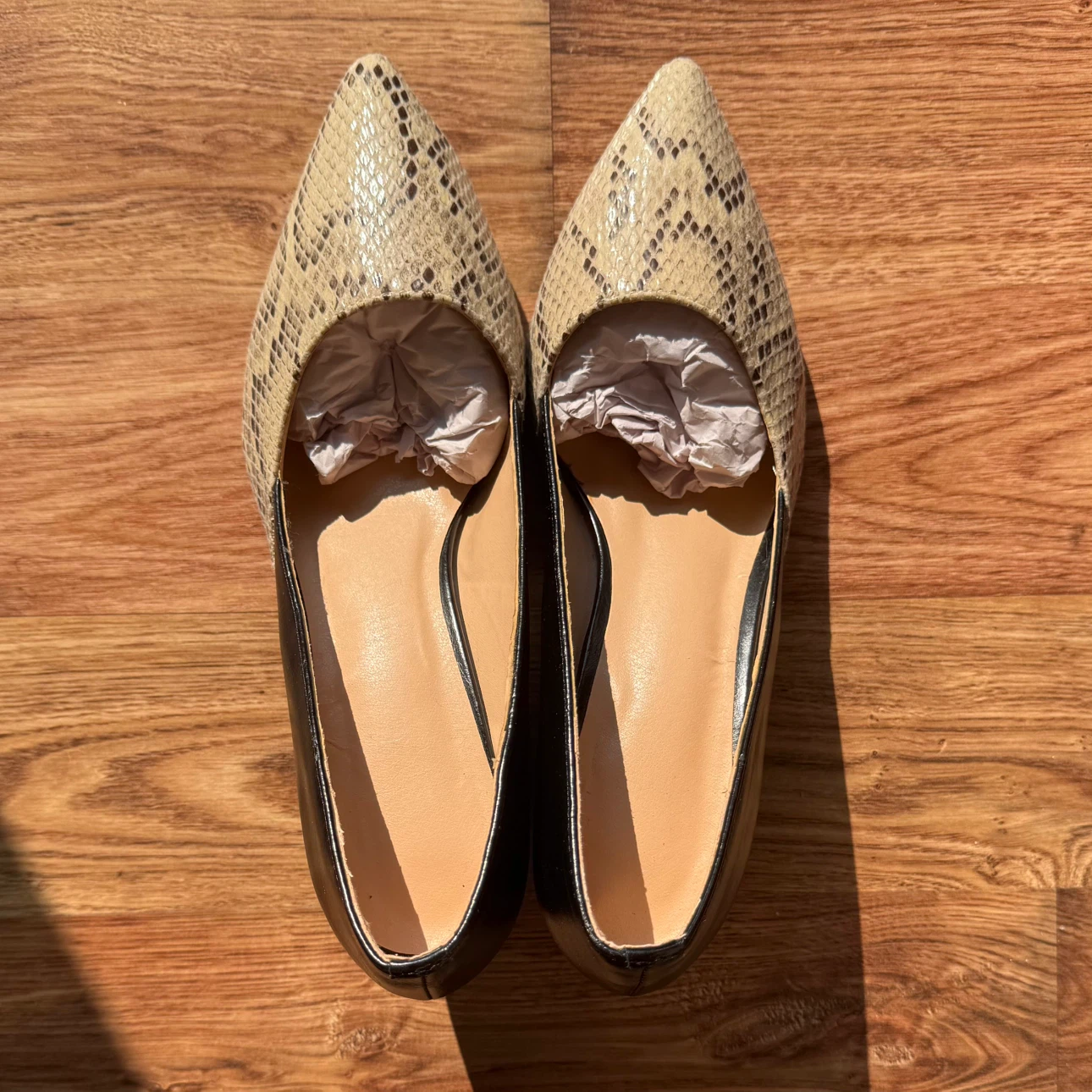 Black and Snakeskin Print Block Heel Pumps - photo 3